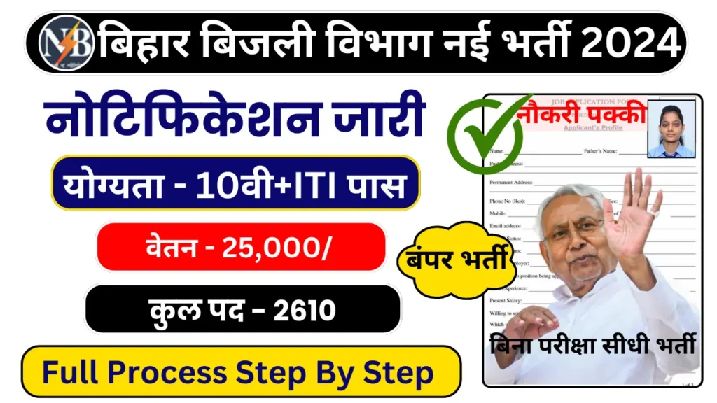 Bihar Bijli Vibhag New Vacancy 2024
